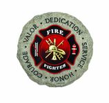 Spoontiques Firefighter Stepping Stone Outdoor Garden Décor, Multicolor