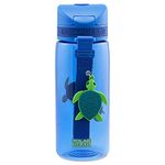 Polar Gear Kids Water Bottles – 550ml Tritan Flip Cap Water Bottle With Detachable Carry Strap – Wide Neck & Dust Cover Lid – BPA Free & Reusable – Kids Water Bottle for School & Sports – Ocean Turtle