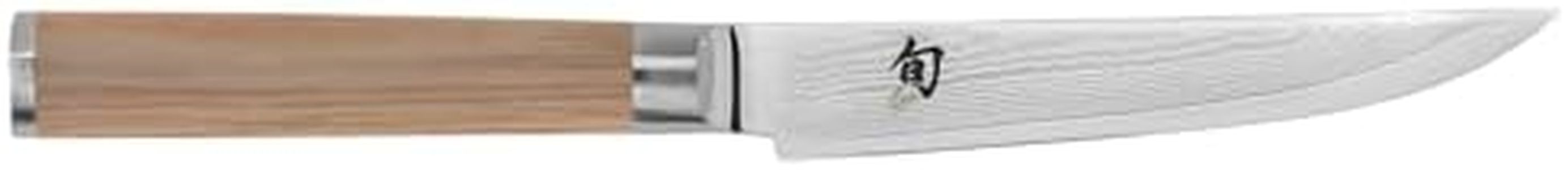 Shun Classic Blonde Steak Knife, 4.75 inch VG-MAX Steel Blade, Ebony Pakkawood Full Tang Handle, Handcrafted in Japan