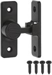 uxcell Barn Door Locks Latch, 90 Degree Sliding Barn Door Locks, Barn Door Lock Latch Hardware, Flip Door Locks for Barn, Gate, Garden, Cabinet, Window, Black