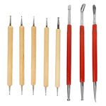8Pcs Leather Craft Tool DIY Carving Stylus Tool Modelling Splicing Embossing Spoon Carving Tool Kit Dotting Tool