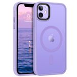 BENTOBEN for iPhone 11 Case, Phone Case iPhone 11 Compatible with MagSafe, Translucent Matte Shockproof Anti-Fingerprint Anti-Scratch Protective Cover for iPhone 11 6.1'', Purple