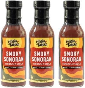 Chiles and Smoke Smoky Sonoran BBQ Sauce – Southwest Barbecue Sauce Made with Real Chile Puree, Smoky Heat, Thick & Brushable for Ribs, Chicken, Pork & Grilling - 3 Pack