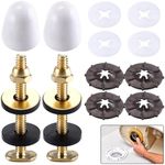 boeemi Toilet Bolts for Floor, 2 Pack Toilet Flange Bolts Seal Toilet Bowl to Flange, Toilet Wax Ring Replacement Part Include Install Part Include Solid Brass Bolts, Nuts, Washers and Caps