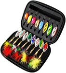 16 Pcs Fishing Lures Spinner Baits,