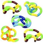 XiXiRan Tangle Fidget Toy, Twisted Decompression Toy, 5 Pcs Creative Tangle Therapy Fidget Toy, Finger Hand Tangle, Stress Relief, Classic Sensory Fidget Twist Toy, Hand-Eye Coordination Toy (Green)