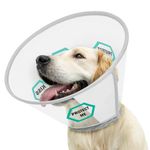 Supet Dog Cone After Surgery, Recovery Dog Cone Collar to Stop Licking, Adjustable Soft Elizabethan Dog Cone Collar for Large Medium Small Dogs with Soft Protect Edge