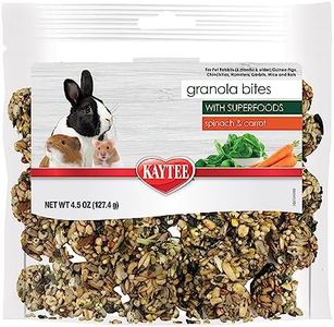 Kaytee Granola Bites with Superfoods Spinach and Carrot for Rats, Mice, Hamsters, Gerbils, Rabbits, Guinea Pigs and Chinchillas, 4.5oz