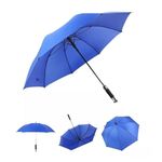 Ash & Roh® 37 Inch Golf Umbrella,Large Windproof Umbrellas Automatic Open Oversize Rain Umbrella with Double Canopy Vented Stick Umbrellas (Golf Umbrella, Blue)