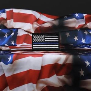 Police Department American Flag - Tactical Patch, Custom PVC Patch, Hook and Loop for Bags & Vests