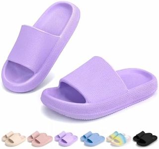 Cubufly Cloud Slides for Kids丨Boys Girls Shower Slippers Slip on Sandals丨Non-Slip Open Toe Pillow Slippers Sandals丨Quick Drying Summer Beach Pool Shoes