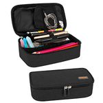 RAGZAN Pencil Case, Large Capacity Pen Case Bag Pouch Holder Stationery Desk Organizer with Zipper for School & Office Supplies(Black)