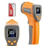 Inkbird Infrared Thermometer, Non-Contact Digital Laser Temperature Gun IR Thermometer-58℉~1022℉Instant Read Adjustable Emissivity for Cooking, Pizza Oven, Meat, Barbecue Grill, Industrial (INK-IFT01)