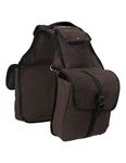 Tough-1 Canvas Saddle Bag for Horses - Brown