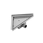 Milano - Corner Tile Insert Stainless Steel Shower Drain with Grate - 262mm