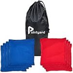 Pointyard Cornhole Bean Bags Set, 8 PCS Regulation All Weather Bean Toss Bags 6''*6'' Replacement for Cornhole Tossing Game - Including Drawstring Bag