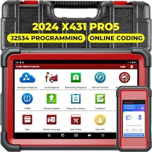 LAUNCH X431 PRO 5 Scan Tool: 2024 J2534 Reprogramming Tool, ECU Online Coding, Topology Mapping, Upgraded of X431 V+, Bi-Directional Diagnostic Scanner, with SmartLink C CANFD & DOIP, 2 Years Update