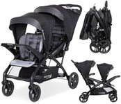 Baby Trend Sit N' Stand Double Stroller & Travel System for Babies & Toddlers, Stormy - Portable, Compact, and Lightweight Foldable Tandem Stroller