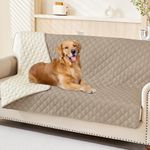 Smiry Waterproof Dog Blanket, Reversible Dog Bed Cover Pet Blanket, Soft Pet Couch Covers for Sofa Washable, Bed Couch Sofa Furniture Protector for Puppy Cat Kids (68"x82", Taupe/Beige)