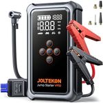 Joltekon 5000A Jump Starter with 150PSI Air Compressor, 12V Car Battery Booster Pack (All Gas/10L Diesel), Portable Power Bank with 22-Cylinder Tire Inflator, LCD Display, Smart Jumper Cables