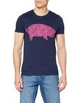 Unknown Men's Awbdg T Shirt, Blue (Navy), S UK