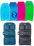 Two Bare Feet Lagoon Quad Bodyboard and Boardbag Package - 33" 37" 41" 42" 44" Bodyboards for Adults & Kids … (42" Blue + 42" Raspberry + 44" Green + 44 Aqua + 44" Blue Bag)