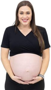 Crossover Bra Boyfriend Short Sleeve | Crop Tops for Women & Teens | Black | XS