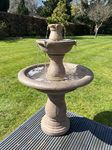 allpondsolutions Antique Stone Effect Classic Grey 3 Tier Fountain Water Feature