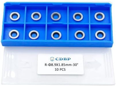 Ci5 8.9mm Round Carbide Inserts Cutters for Woodturning, Indexable Carbide Cutter fits for DIY Woodworking Lathe Wood Turning Finisher Hollower Tools, 10pcs