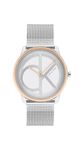 Calvin Klein CK Iconic - Men's and Women's Quartz Wristwatch - Stainless Steel Bracelet - Water Resistant 3 ATM/30 Meters - Premium Fashion Timepiece for Every Occasion - 32mm 35mm 40mm, Two Tone, 35,