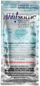 Ahh-Some - Hot Tub Cleaner Sachet | Clean Pipes & Jets Gunk Build Up | Clear & Soften Water for Hot Tub, Jetted Tub, Swim Spa | Top Clarifier Up to 450 Gallons of Water (One Time Use Only)