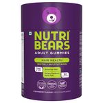 NutriBears Biotin Hair Gummies with Multivitamin, Enhance Growth and Strength, Nourishing Anti-Loss Vitamin Supplement for Thinning, Weak, or Brittle Hair, 30 Gummy Chewables