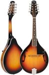 StarQuest SQ-MD11-TSB A-Style Mandolin Instrument Sunburst 8 Steel Strings – Acoustic Folk Mandolin for Beginners & Pros, Classic Bluegrass, High-Gloss Finish, Bright Tone, Lightweight & Portable