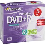 Memorex 5PK DVD+R 4.7 GB 10 MM Jewel (32024739)