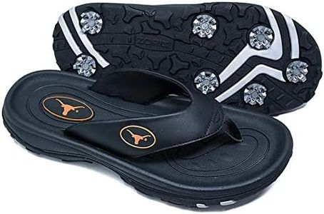 ZORIZ Collegiate Series Golf Sandal Black, Texas 7