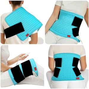 Comfytemp 9 Wärmestufen Heizkissen mit 1-9h Abschaltautomatik,31 x 61cm Wärmekissen mit 2 Klettband, Tragbar Wärme für Rücken Schulter Bein Arm,Waschbare Heizdecke mit 2,7 m Kabel