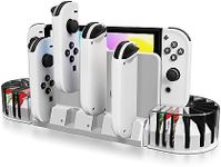 TNP Switch Dock Charger - Joy-Con Controller Charger Dock Switch OLED - Upgraded Switch Joycon Charger with 20-Slot Game Card Holder