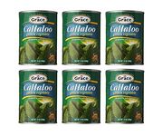 Grace Callaloo 19oz - 6 Pack Jamaican Callaloo Canned - Perfect addition to Jamaican Ackee & Salted Cod Fish - Prepare as a Side with Breadfruit - Great Spinach Substitute - Authentic Jamaican Food