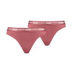 PUMA Women's String Pack of 2 Thong Panties, Heartfelt, M