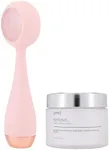 PMD Clean Pro RQ - Smart Facial Cleansing Device with Silicone Brush & Rose Quartz Gemstone