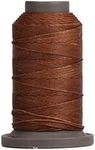 WUTA Leather Sewing Round Waxed Thread Polyster Hand Sewing Line Leather Work Cord Tool DIY 28 Colors Available (Saddle Brown, 0.65mm)
