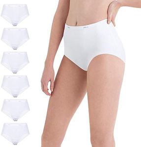 Hanes Women's Cotton Briefs 6 Pack (White, Size 8)