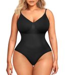 Ursexyly Seamless Bodysuit Tops for Women Tummy Control Shapewear Slimming Compression Body Shaper Camisoles Thong Bodycon (Black, Medium/Large)