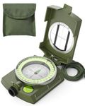 Sportneer Compass: Compass Hiking with Lanyard and Carrying Case Luminous Compasses Waterproof Shakeproof Boy Scout Compasses for Navigation Backpacking Camping Exploring, Survival Gifts for Kids