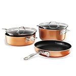 GOTHAM STEEL 5 Pc Copper Pots and P