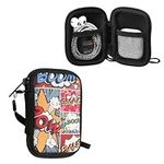 kwmobile Neoprene Case Compatible with in-ear Headphones - Case with Zip - Comic Book Symbols