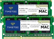 Timetec 8GB KIT(2x4GB) Compatible for Apple DDR3L 1600MHz for Mac Book Pro (Early/Late 2011,Mid 2012), iMac(Mid 2011,Late 2012,Early/Late 2013,Late 2014,Mid 2015), Mac Mini(Mid 2011,Late 2012) MAC RAM