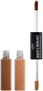 NYX Professional Makeup Sculpt & Highlight Face Duo, Chestnut/Sand, 0.34 Ounce