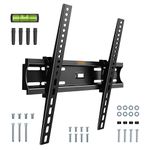 VonHaus TV Wall Bracket for 26-55" Screens, TV Bracket with Spirit Level, Flat to Wall Mount with Tilt, 45kg Capacity, Max VESA: 400x400mm