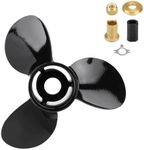 Youxmoto 13 1/4 x 17 Aluminum Boat Outboard Propeller 48-77344A45 Fit for Mercury Marine 60 75 90 100 115 125 140 HP Boat Motors, 15 Spline Tooth RH(3 Blades)